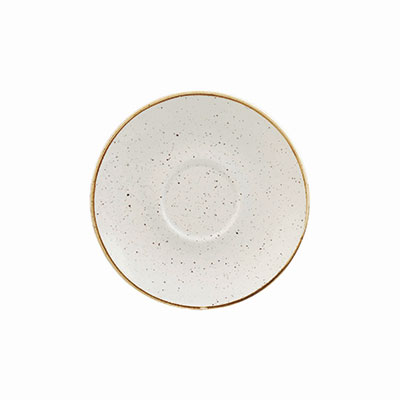 Churchill Stonecast Barley White Saucer 15.6cm - Rustic Charm Plate for Food Presentation