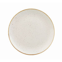 Churchill Stonecast Barley White Coupe Plate 21.7cm | Rustic Dinnerware