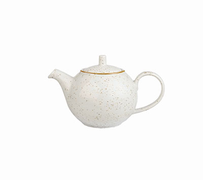 Stonecast Teapot Barley White - Chavda 42.6CL - Churchill Teapot