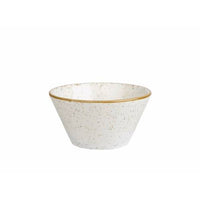 Churchill Stonecast Barley White Sauce Dish 9cl (12) - Small Ceramic Serving Bowl, Rustic Style for Sauces & Condiments