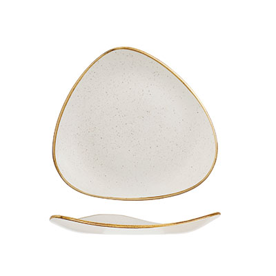 Churchill Stonecast Barley White Triangle Plate 19.2cm - Rustic Charm Serving Dish
