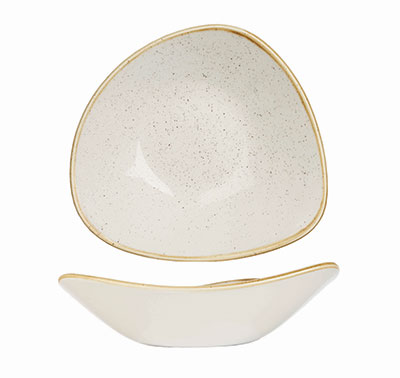 CHURCHILL STONECAST Barley White Triangle Bowl 18.5cm - Restaurant Tableware - (12 Pack) - Chavda.com