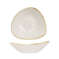 Churchill Stonecast Barley White Triangle Bowl 23.5cm | Rustic Charm Dinnerware