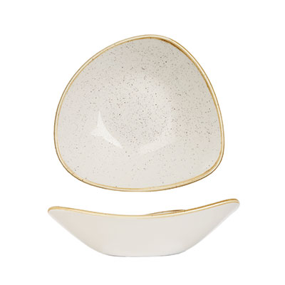 Churchill Stonecast Barley White Triangle Bowl 23.5cm | Rustic Charm Dinnerware