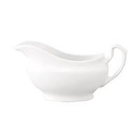 Churchill Whiteware White Mini Sauce Boat 11cm - Porcelain Gravy Boat Serving Dish