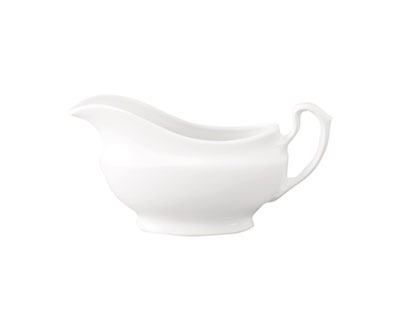 Churchill Whiteware White Mini Sauce Boat 11cm - Porcelain Gravy Boat Serving Dish