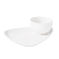 Churchill X Squared White Profile Sauce Dish 6cl - Restaurant Catering Sauce Holder