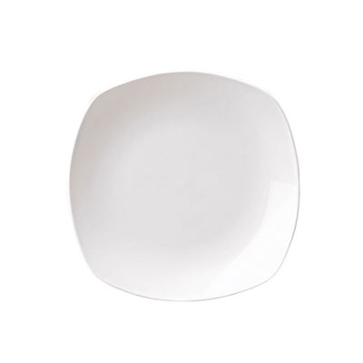 Churchill X Squared White Plate 22cm - Super Vitrified Square Dinnerware, Hotel Restaurant Tableware