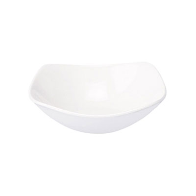 Churchill X Squared White Bowl, 21cm Square Serving Bowl, Vitrified Ceramic Dish