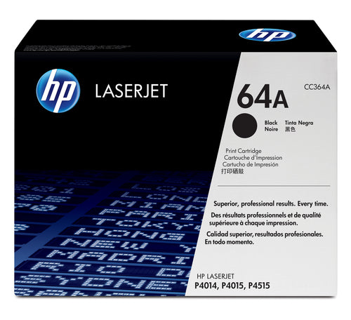 HP 64A LaserJet P4014/P4015/P4515 Black Print Toner Cartridge-CC364A