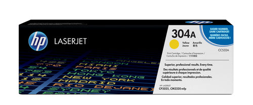 HP 304A COLOR LASERJET CP2025 YELLOW PRINT TONER CARTIDGE PRINTS