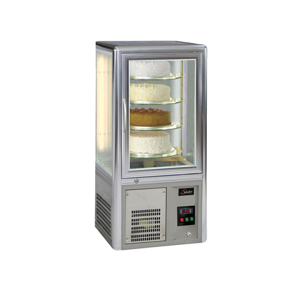 SALVADORE Cake Display Fridge -  Rotating Shelves -Table Top - CDF2000