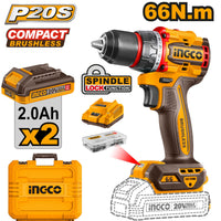 Ingco Lithium-ion Cordless Drill Kit 20V + Battery and Charger - CDLI20668