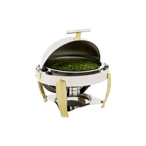 GLOBAL Chafing Dish Delux - Rolltop (Round) 6.8Lt - CDS0005
