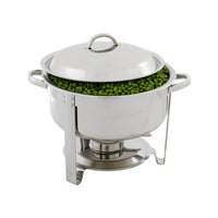 Global Stainless Steel Chafing Dish - Polished Round 3.7L - Buffet Catering Food Warmer