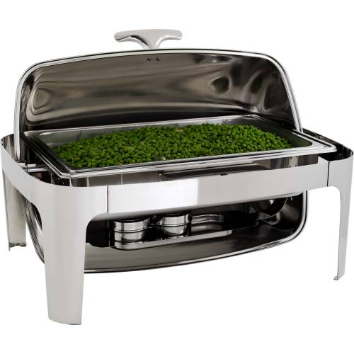 Stainless Steel Roll Top Chafing Dish 7.5LT - Restaurant Buffet Food Warmer