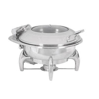 Electro Chef Chafing Dish Induction Round Glass Lid 6LT - CDS4100: Keep Food Warm & Elegant at Chavda.com