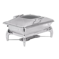 Induction Chafing Dish Rectangular Glass Lid 9LT | Commercial Food Warmer | Chavda.com
