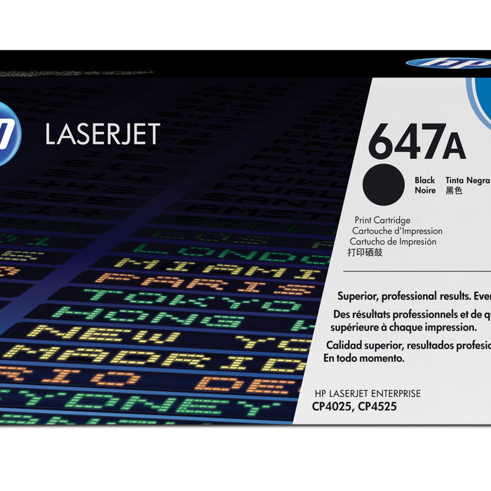 HP 647A Black Toner Cartridge-CE260A