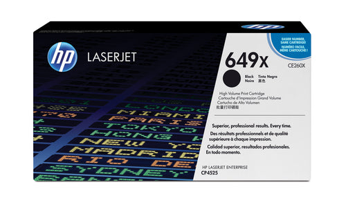 HP 649X HC Black Toner Cartridge.-CE260X