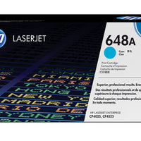 HP 648A Color LaserJet Cyan Print Toner Cartridge-CE261A
