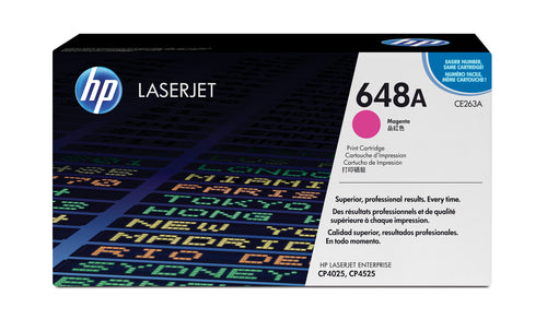 HP 648A LaserJet CP4525/CP4025 Magenta Print Toner Cartridge-CE263A