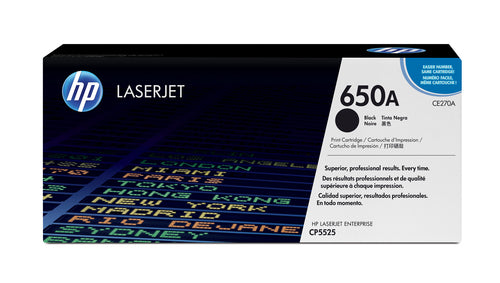 HP 650A Black LaserJet Toner Cartridge | Genuine HP Printer Cartridge for Superior Prints