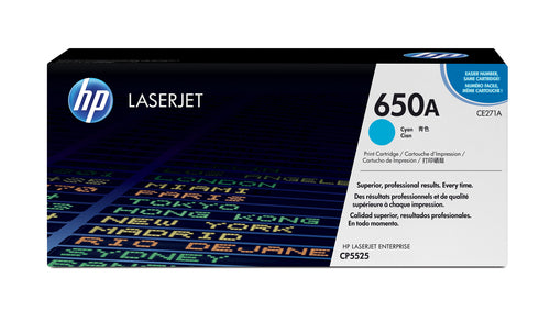HP 650A Cyan Toner Cartridge-CE271A