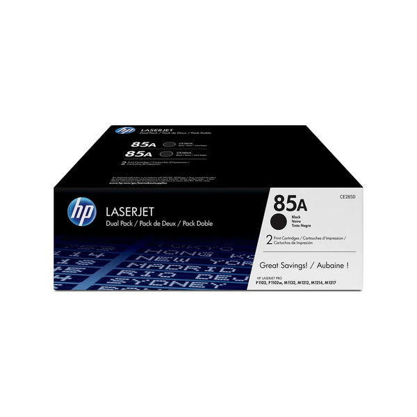 HP 85A 2-Pack Black Original LaserJet Toner-CE285AF