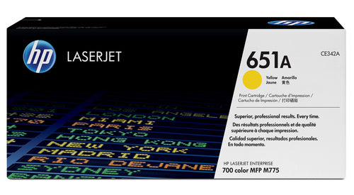 HP 651A Yellow LaserJet Toner Catridge-CE342A