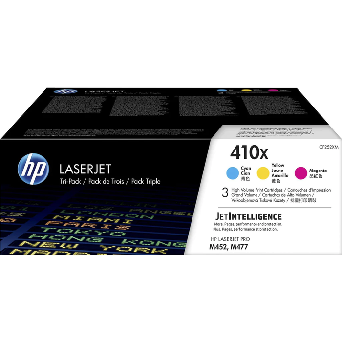 HP 410X 3-pack High Yield Original LaserJet Toner Cart-CF252XM