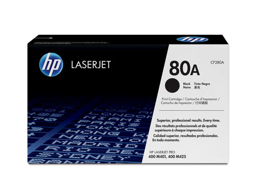 HP 80A Black LaserJet Toner Cartridge-CF280A