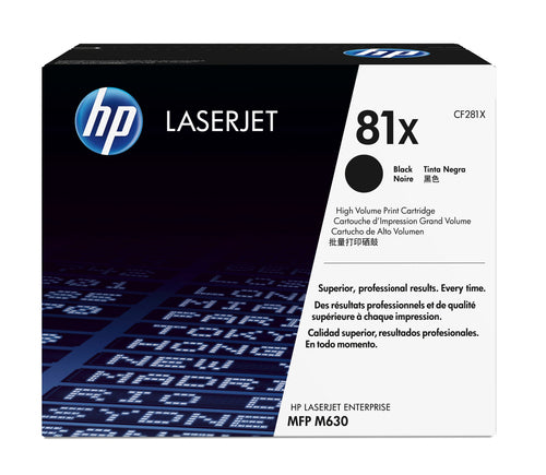 HP 81X High Yield Black Toner Cartridge - LaserJet Enterprise MFP M630 - Genuine HP, CF281X