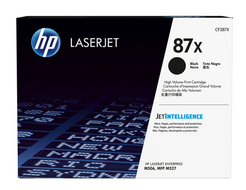 HP 87X Black LaserJet Toner Cartridge - M506, MFP M527 Compatible - High Yield - Genuine HP - CF287X