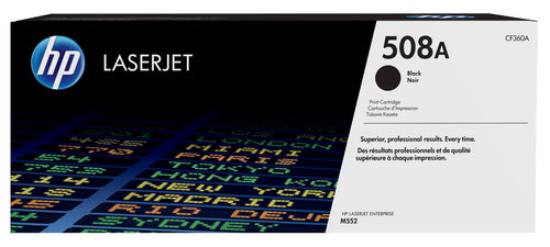 HP 508A Black LaserJet Enterprise Toner Cartridge-CF360A