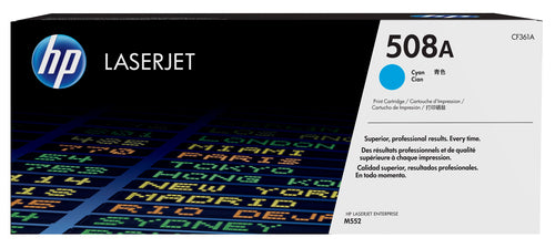 HP 508A CYAN LASERJET ENTERPRISE M552/M553 TONER CARTRIDGE CARTRIDGE