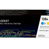 HP 128A Tri-Pack Toner Cartridges (CMY)-CF371AM