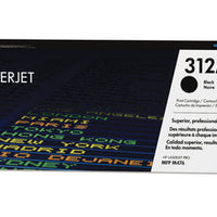 HP 312A Black Toner Cartridge - Genuine HP LaserJet Printer Ink for Professional Printing