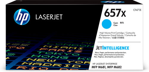 HP 657X HIGH YIELD CYAN ORIGINAL LASERJET TONER