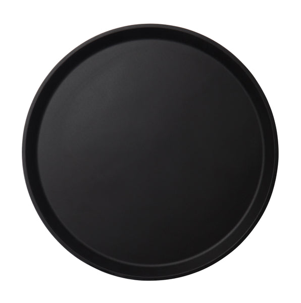 CAMBRO Camtread Non-Slip Fiberglass Tray Round - 40.5Cm Black - CFT0405