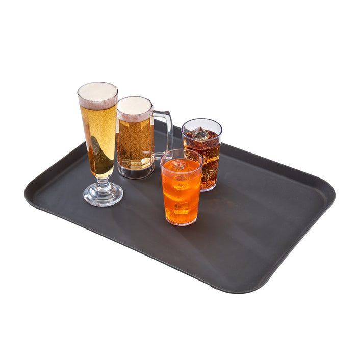 CAMBRO Camtread Non-Slip Fiberglass Tray Rectangular - Black - 38Cm W X 51.5Cm L - CFT5150