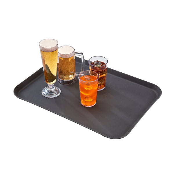 CAMBRO Camtread Non-Slip Fiberglass Tray Rectangular - Black - 38Cm W X 51.5Cm L - CFT5150