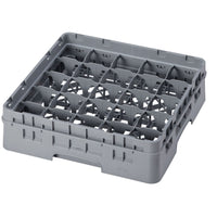 CAMBRO 25 Compartment Glassrack 50Cm X 50Cm Grey - 14.3Cm H - CGG0145