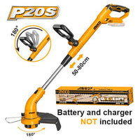 INGCO 20V Cordless Hedge Trimmer: Battery-Powered Garden Tool for Precise Trimming & Edging - P20S series
