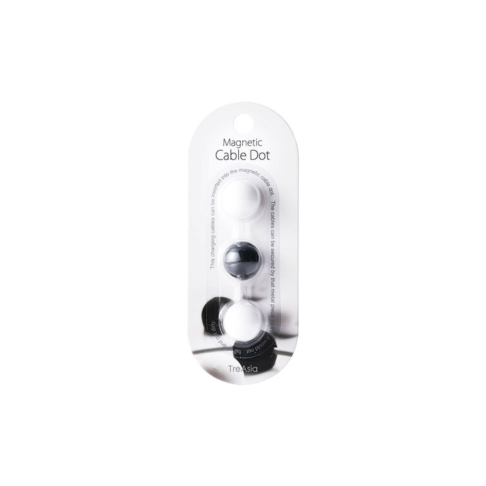 MAGNETIC CABLE DOT, WHITE BLACK WHITE - MAG-CH-0101