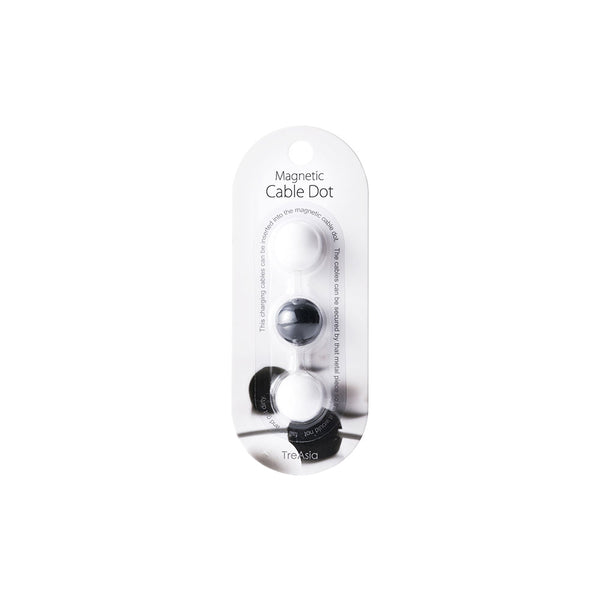 MAGNETIC CABLE DOT, WHITE BLACK WHITE - MAG-CH-0101