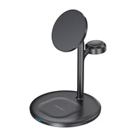 Choetech T585-F 3in1 Wireless charger Qi2 15W-Black-CHO-T585-F-BK