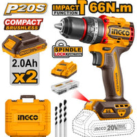 Ingco 20V Cordless Impact Drill Kit - CIDLI20668