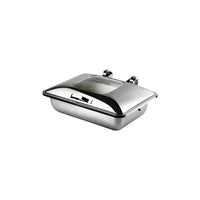 ELECTRO CHEF Chafer Induction Rectangular ?Smart W? With Glass Lid 18/10 S/Steel 581Mm X 435Mm X 210Mm 8Lt - CIR0008