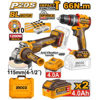INGCO 20V GRINDER & DRILL KIT product image